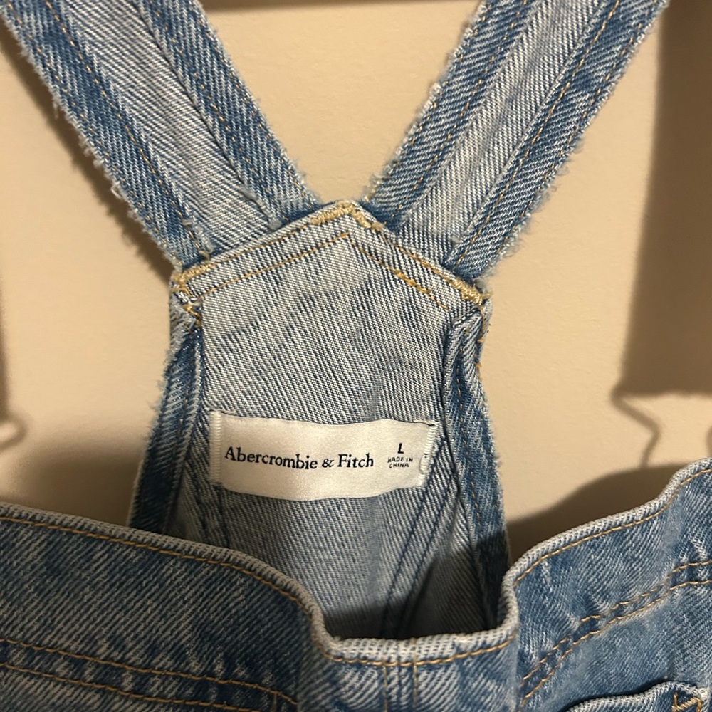 Abercrombie & Fitch Sky Blue Denim Overalls